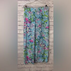 Lilly Pulitzer XXS Bal Harbour Palazzo Cropped Pants Sway This Way Preppy Floral